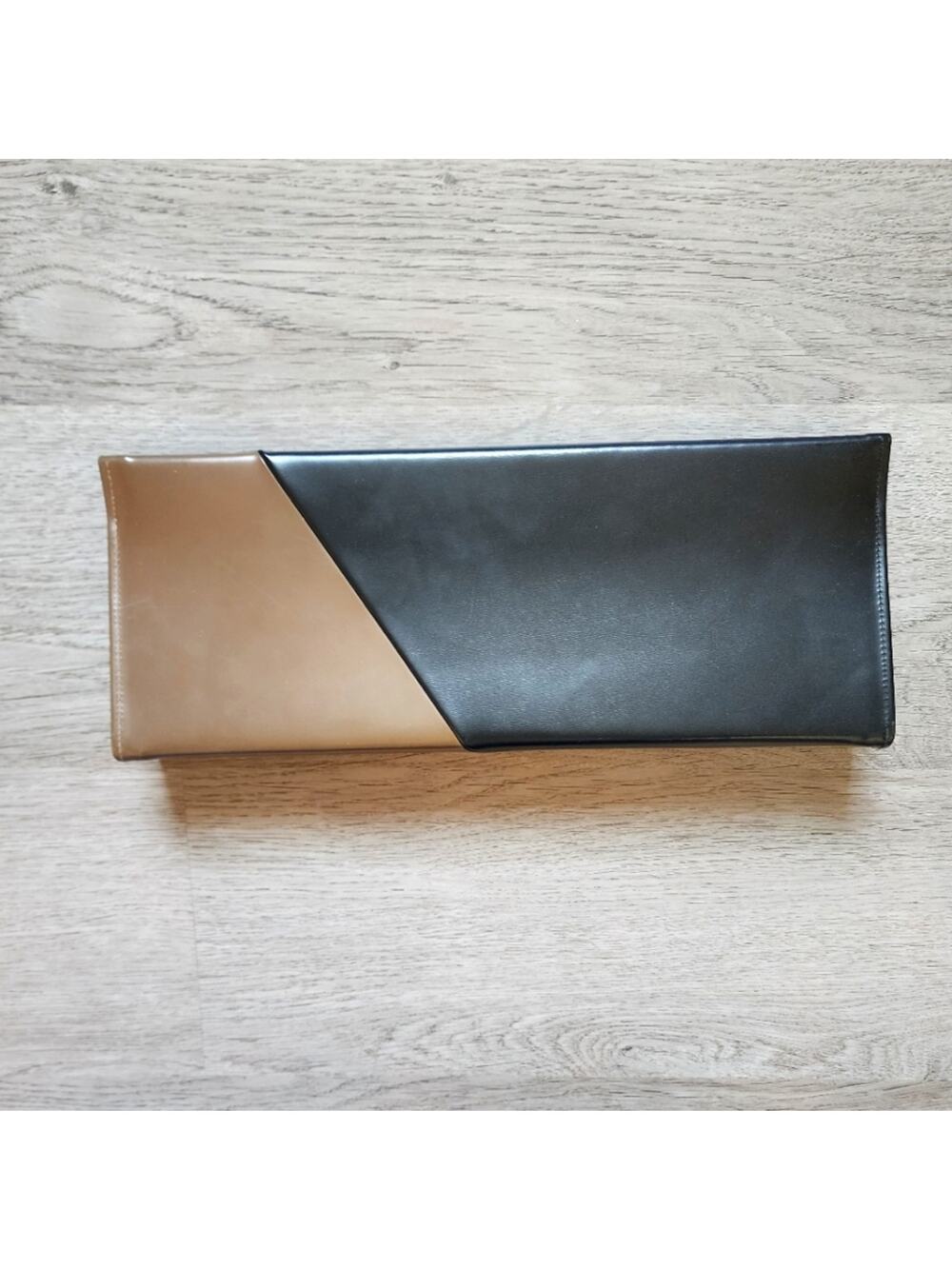 Women's Vintage Colorblock Faux Leather Rectangular Cocktail Clutch Handbag